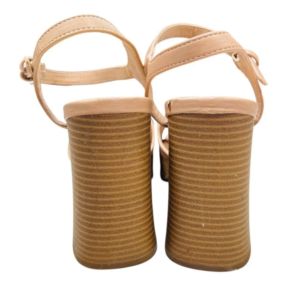 Sun+Stone Diannaa 8 Patchwork Platform Sandal Retro Boho Block Heel
